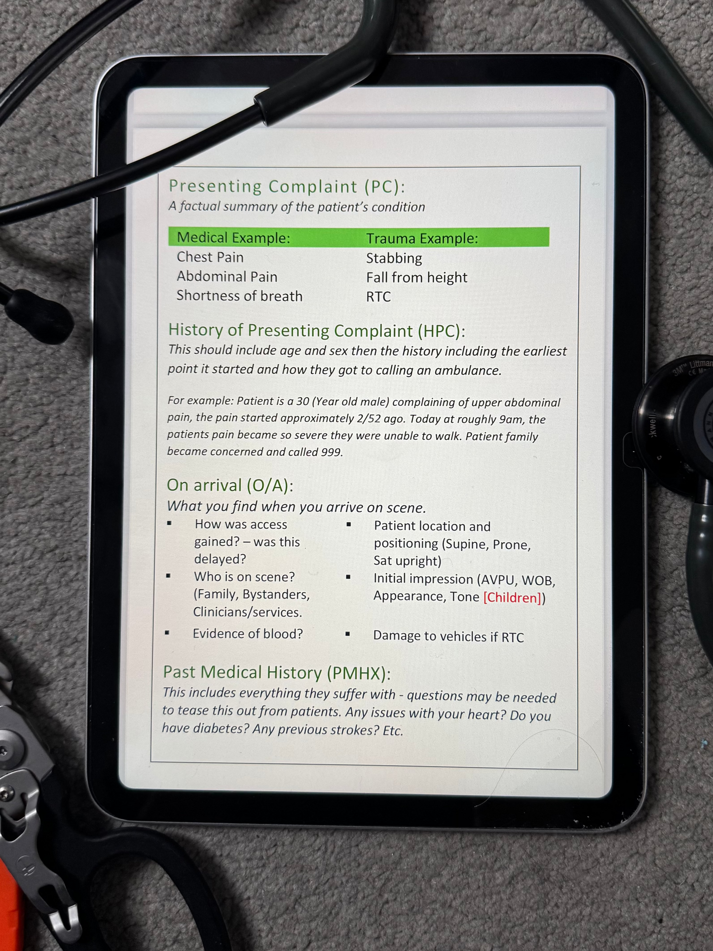 PRF Template for Healthcare Staff (Nurses, Student Paramedics, Paramedic, Student nurse, Doctors, EMT's)
