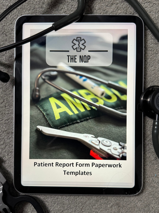 Electronic Patient Record Form (PRF) Template for Healthcare Staff (Nurses, Student Paramedics, Paramedic, Student nurse, Doctors, EMT's)