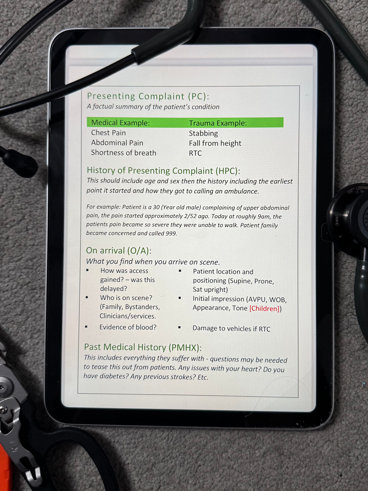 Electronic Patient Record Form (PRF) Template for Healthcare Staff (Nurses, Student Paramedics, Paramedic, Student nurse, Doctors, EMT's)