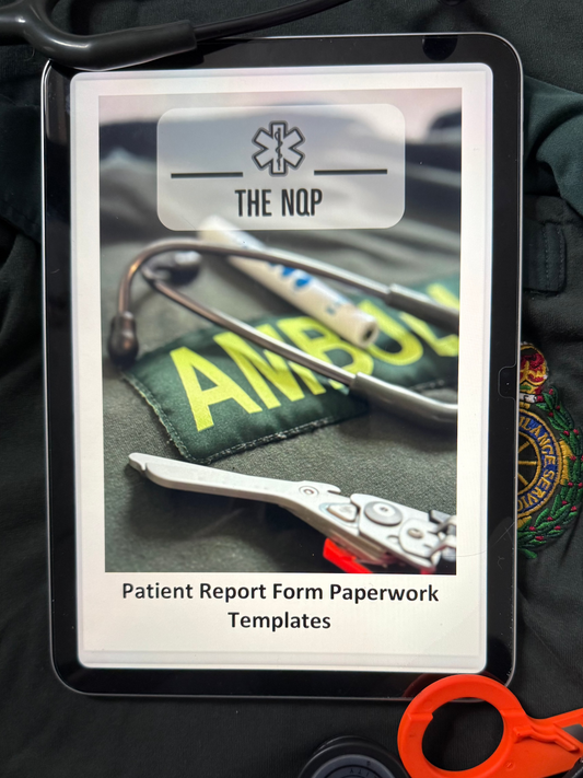 PRF template digital download and handover aid note pad | The newly qualified Paramedic